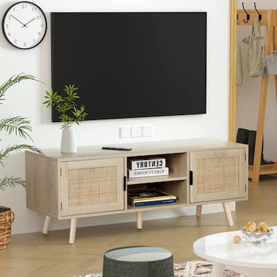 Anmytek 47" Modern TV Stand Entertainment Center Media Console Table for up to 65" TV - 47 inches in width