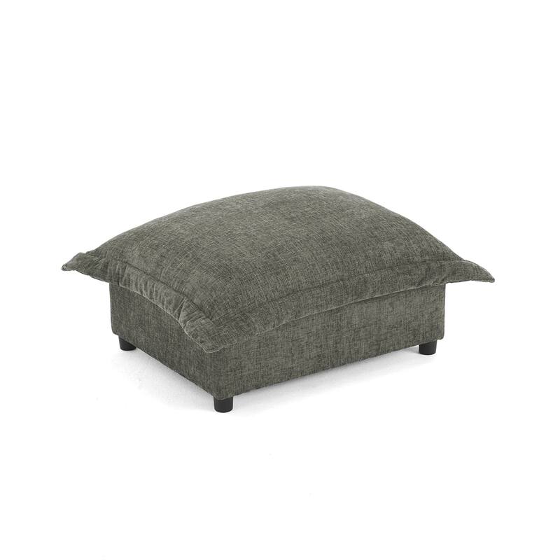 Modern Chenille Cloud Accent Ottoman