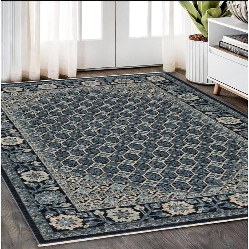 HomeRootsOriental Traditional Runner Area Rug - 92.52' X '62.99' X '0.32 - Ivory