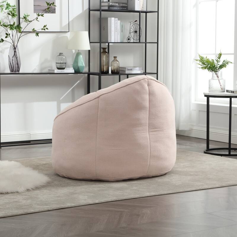 Compressed Foam Bean Bag Chair with Footrest - Plush Lounger for Modern Living Spaces