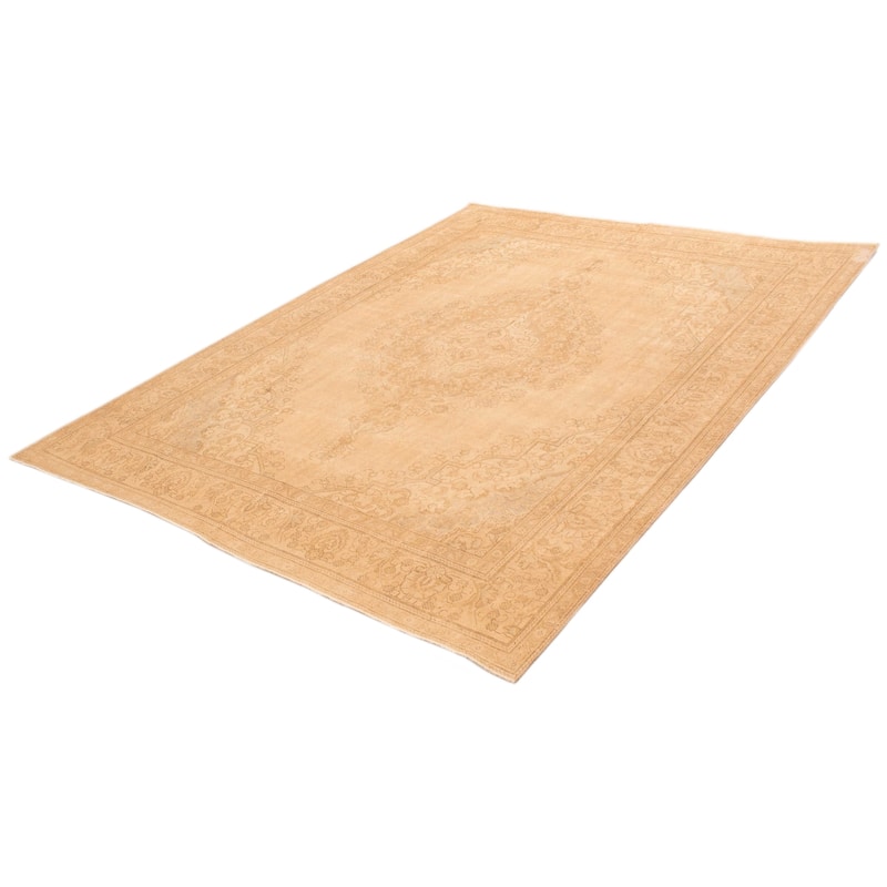 ECARPETGALLERY Hand-knotted Antalya Vintage Tan Wool Rug - 9'2 x 12'6