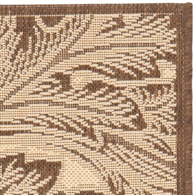 SAFAVIEH Courtyard Bettyjane Tropical Leaves Indoor/ Outdoor Area Rug