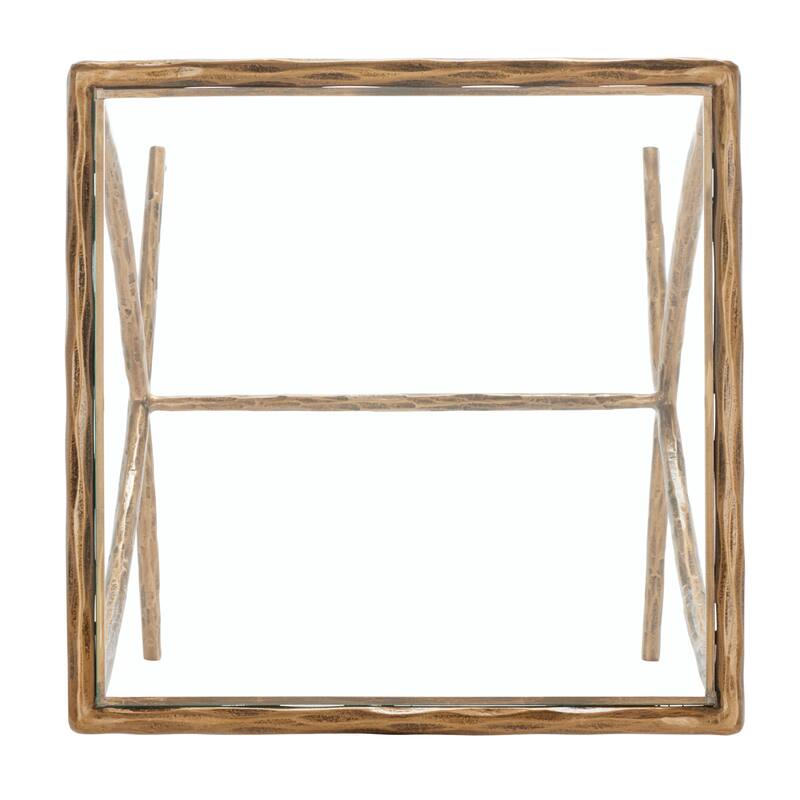 SAFAVIEH Couture Bessy Square Metal Accent Table - 18 In. W x 18 In. D x 20 In. H - 18"W x 18"D x 20"H