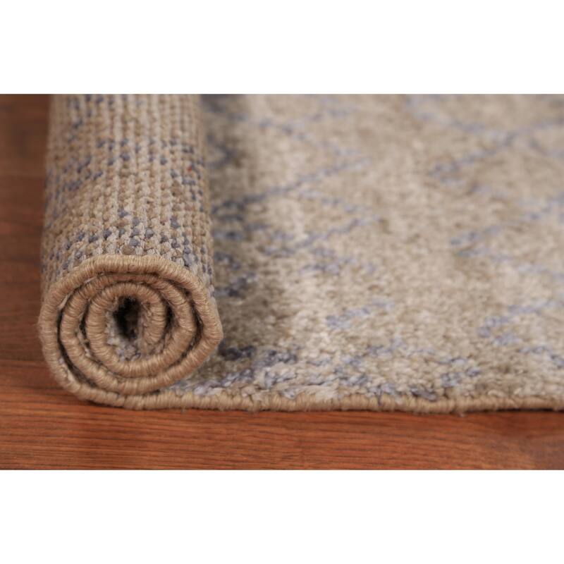 Moroccan Indian Foyer Rug Handmade Wool Carpet - 2'0"x 3'0"