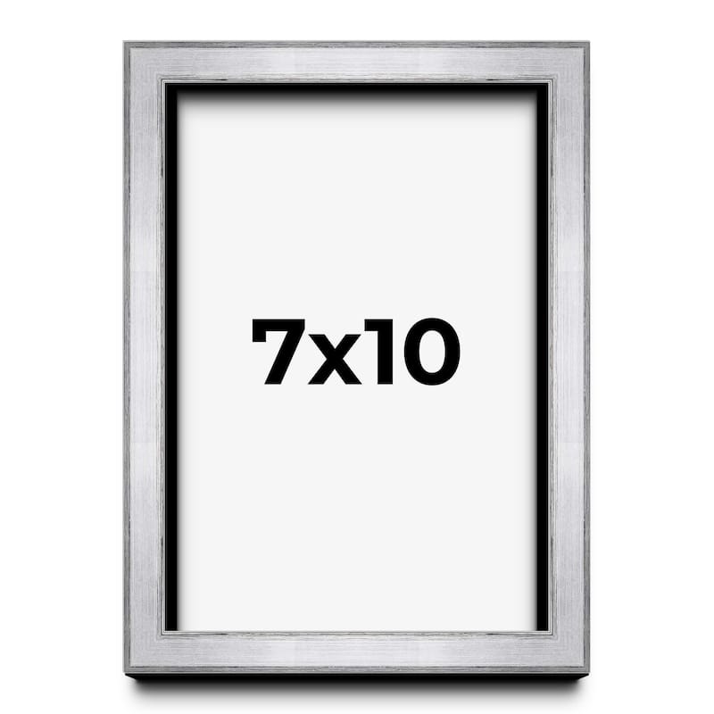 7x10 Shadow Box Frame Silver | 1.375 Inches Deep Real Wood