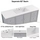preview thumbnail 26 of 35, Christopher Knight Home - Modern 60-Inch Bathroom Vanity with Separate Sink and Soft-Close Storage