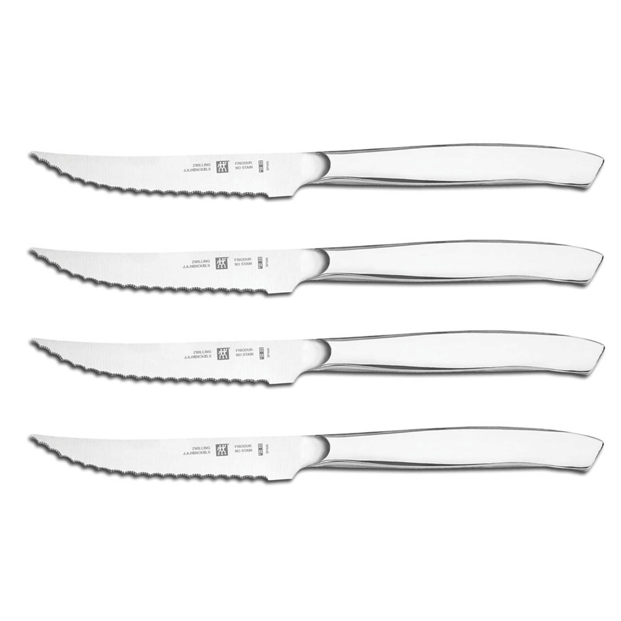 ZWILLING 4-pc Stainless Steel Serrated Mignon Steak Knife Set - 4-piece