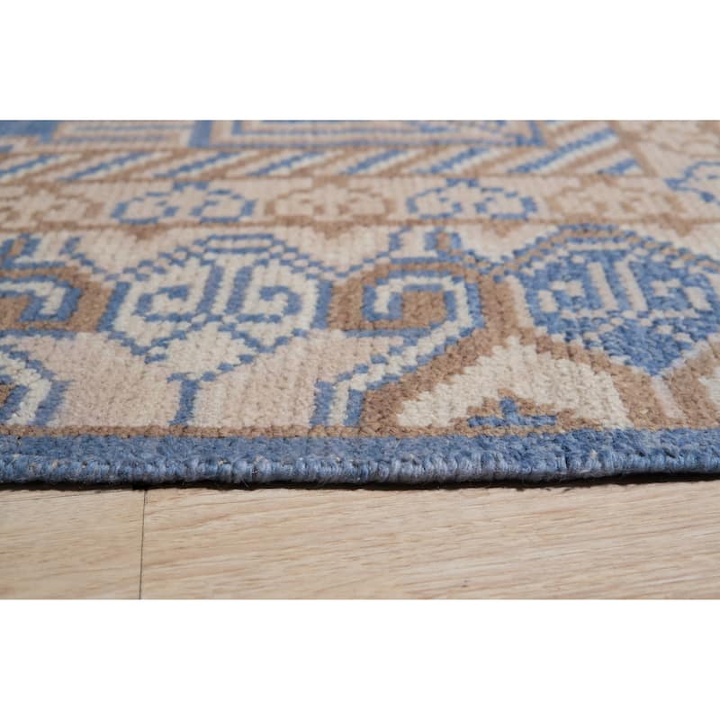 Light Blue Traditional Floral Piled Kilim Area Rug | Elegant & Durable Rug for Enhancing Your Living Room, Bedroom, Offi