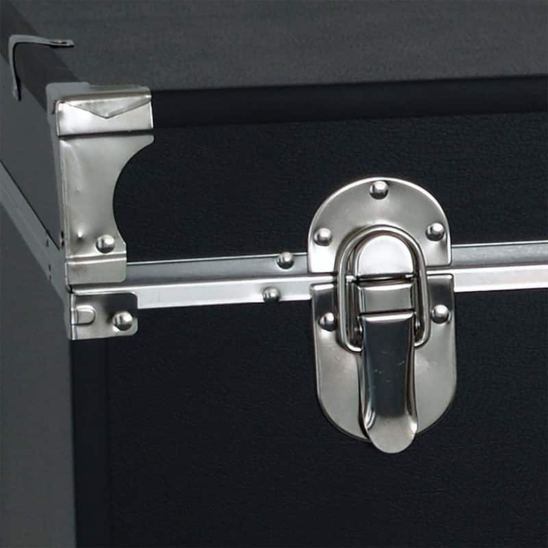 HomeStock Lockable Under Bed Storage Trunk - Heavy Duty Portable Footlocker for College Dorms & Camps with Secure Latch Closure