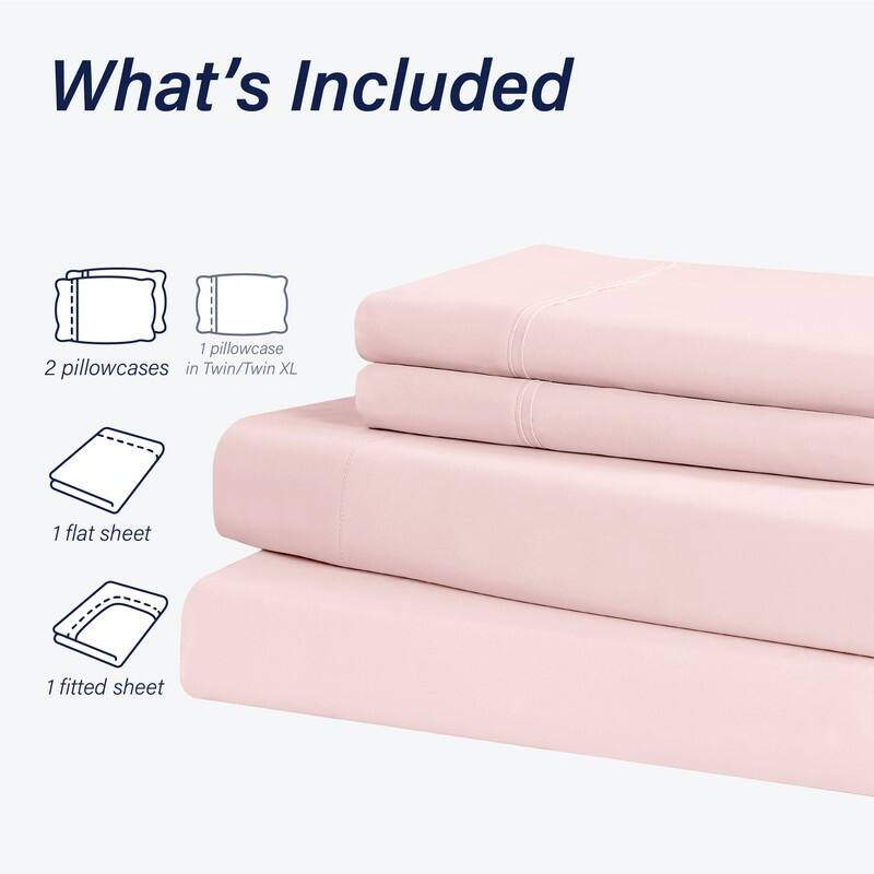 Swift Home Double Brushed Ultra Soft Microfiber Sheets 4-Piece Sheet Set Bedding Set - Assorted Colors