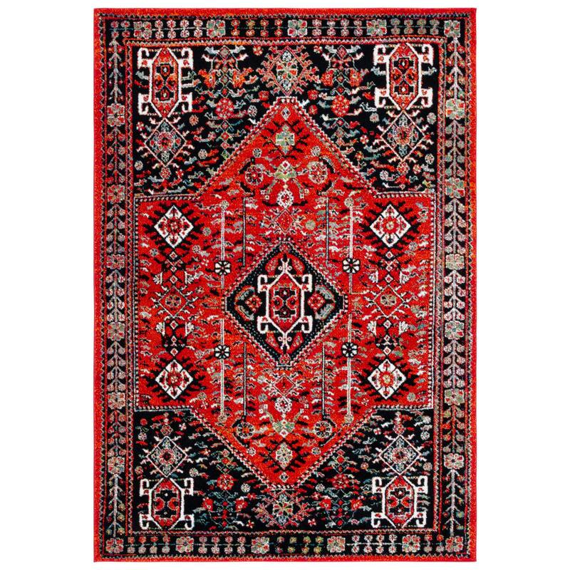 SAFAVIEH Vintage Hamadan Masuma Rug - 5'3" x 7'6" - Red/Black
