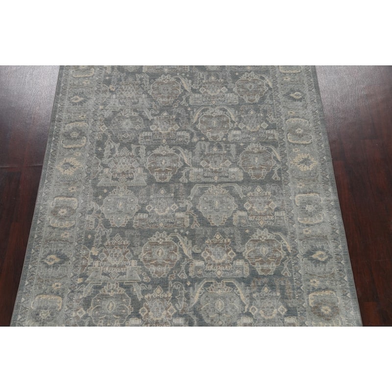 Silver Washed Traditional Ziegler Turkish Wool Area Rug Bedroom Carpet - 6'7" x 9'10"