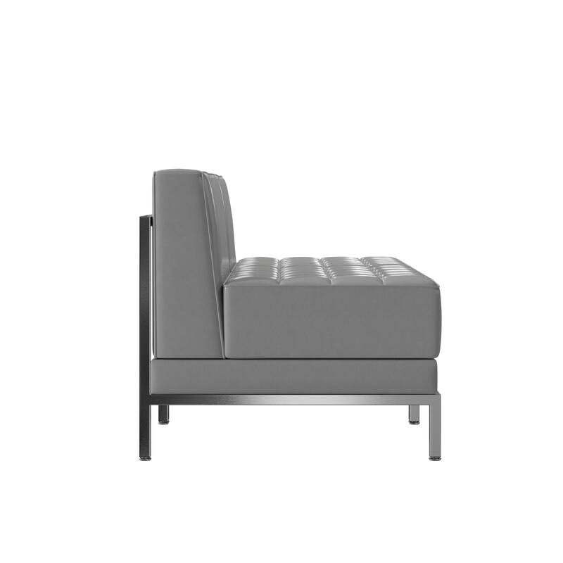 2 Piece LeatherSoft Modular Lounge Set with Taut Back and Seat - 56"W x 28.75"D x 27.25"H