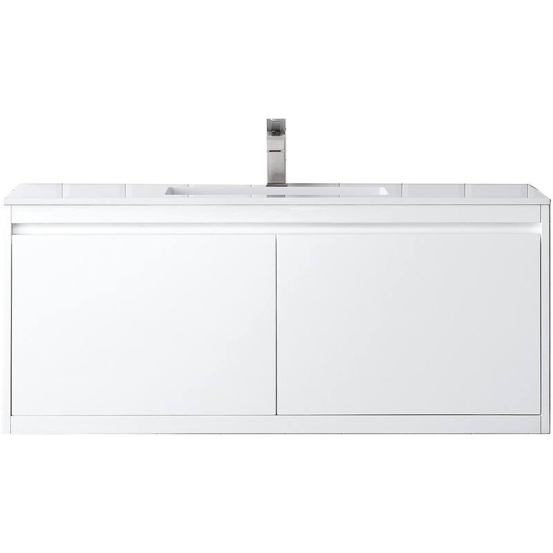 James Martin Vanities 805-V47.3-GW Mantova 48" Wall Mounted Single - Glossy White - Painted
