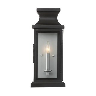 Brooke 1-Light Outdoor Wall Lantern in Matte Black