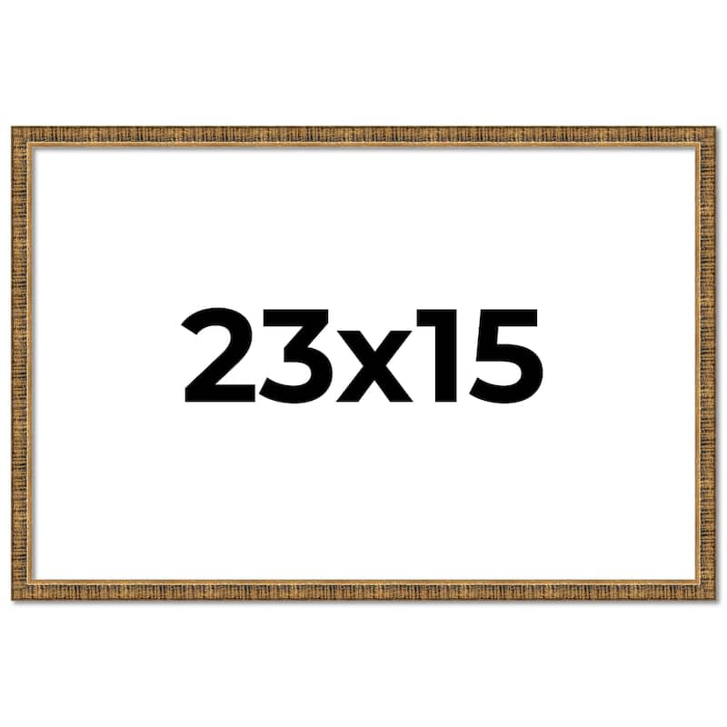 23x15 Frame Black Real Wood Picture Frame Kingsley Gold Distressed Photo Frame with UV Acrylic Foam Board Backing &