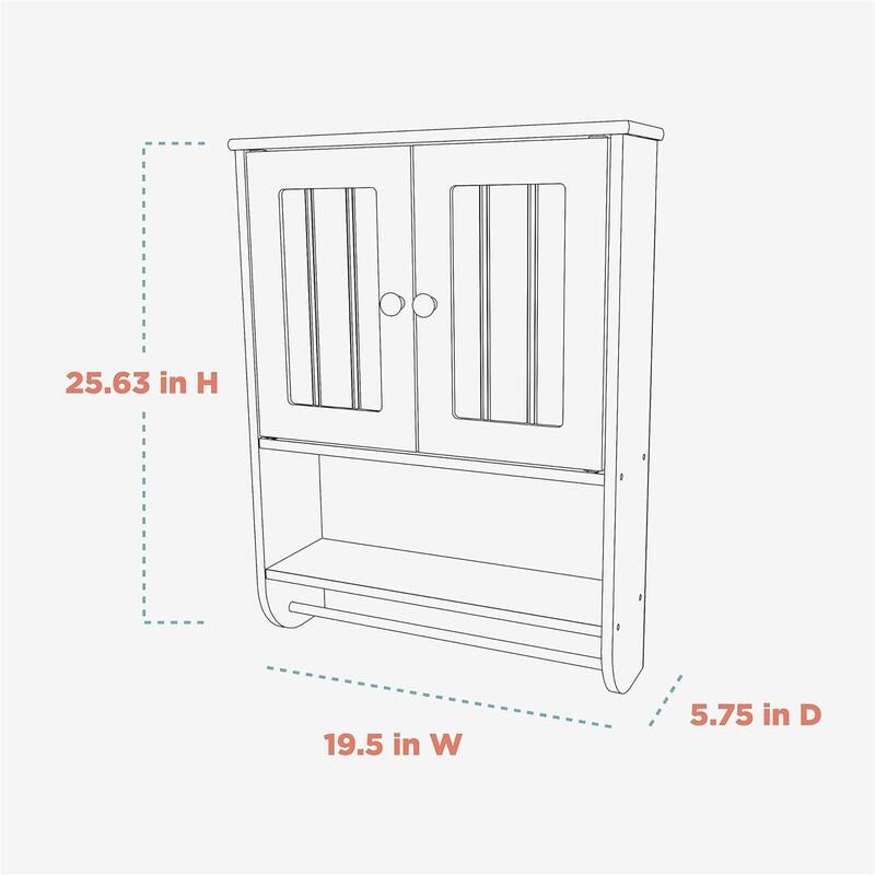 Over The Toilet Storage - 5.75"D x 19.17"W x 25.63"H
