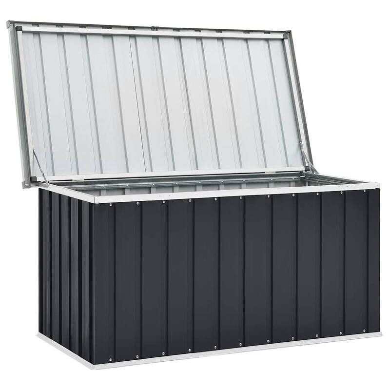 vidaXL Storage Box Anthracite Galvanized steel, plastic Medium - 50.8 x 50.8 x 25.6