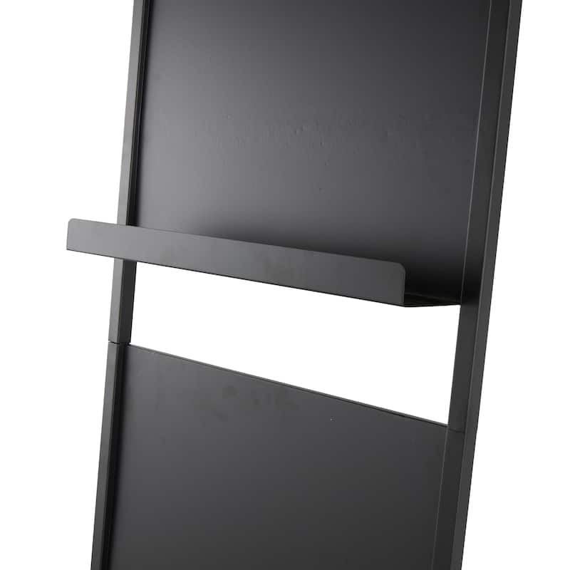 Metal Tall 4 Slot Magazine Rack Holder - Black - Roche River Decor