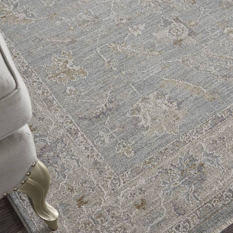 Power Loomed Floral Traditional Durable Area Rug - 92' X '63' X '0.5