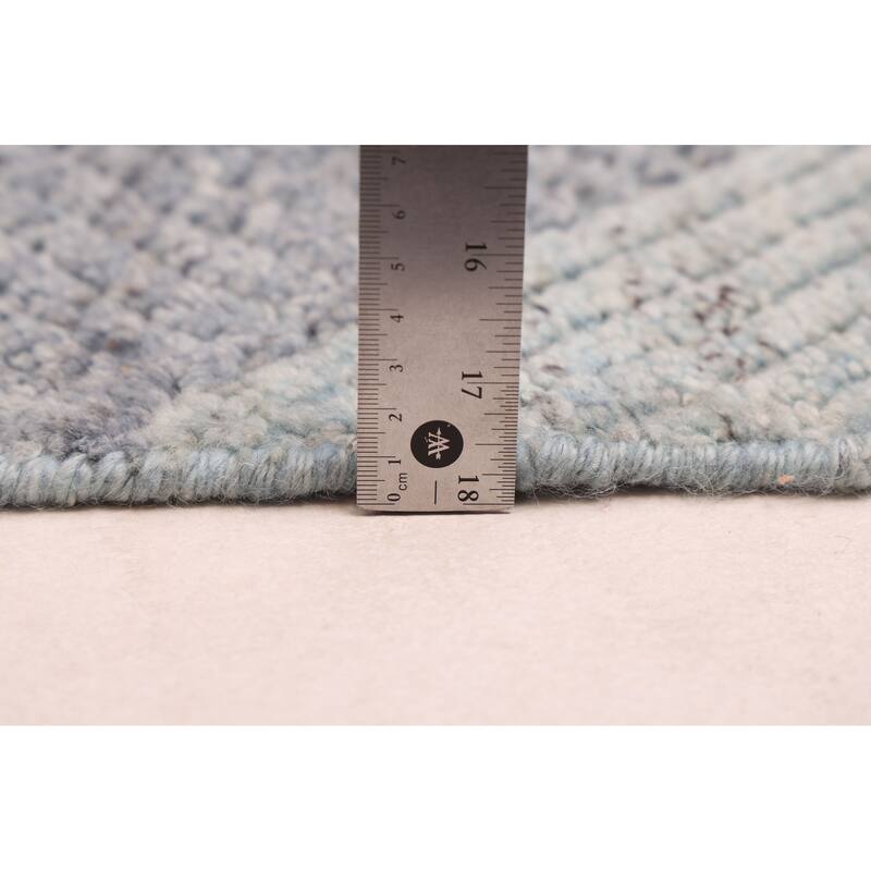 ECARPETGALLERY Hand-knotted Tangier Sky Blue Wool Rug - 8'3 x 9'10