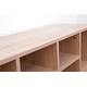 preview thumbnail 5 of 3, Natural Wooden Shoe Cubicle Storage Entryway Bench with Soft Cushion for Seating
