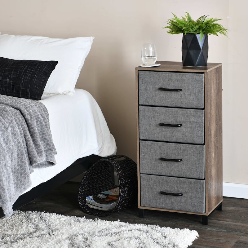 Household Essentials Dresser Tower Chest with 4 Storage Drawers