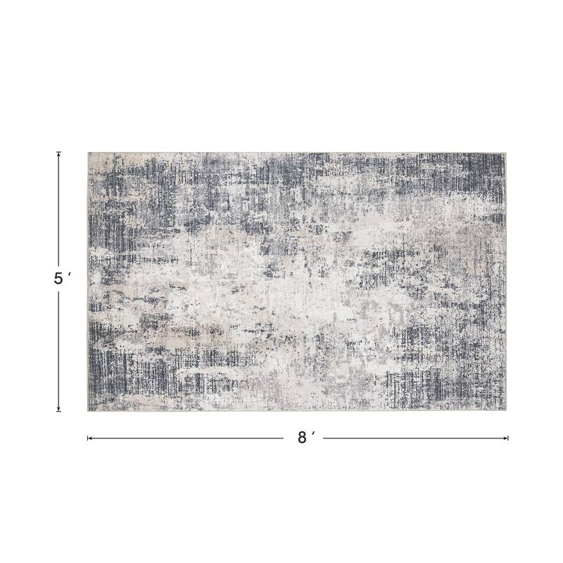 Glitzhome Modern Abstract Distressed Indoor/Outdoor Area Rugs