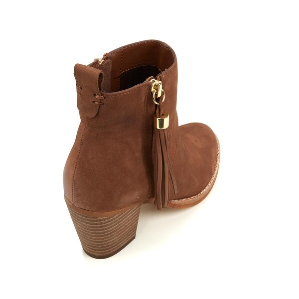 STEVEN by Steve Madden Womens Beti Leather Closed Toe Ankle Chelsea Boots