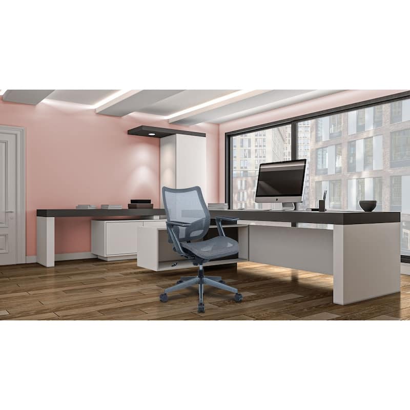 Sharper Image Mesh & Carbon Fiber Task Chair, Adjustable Height