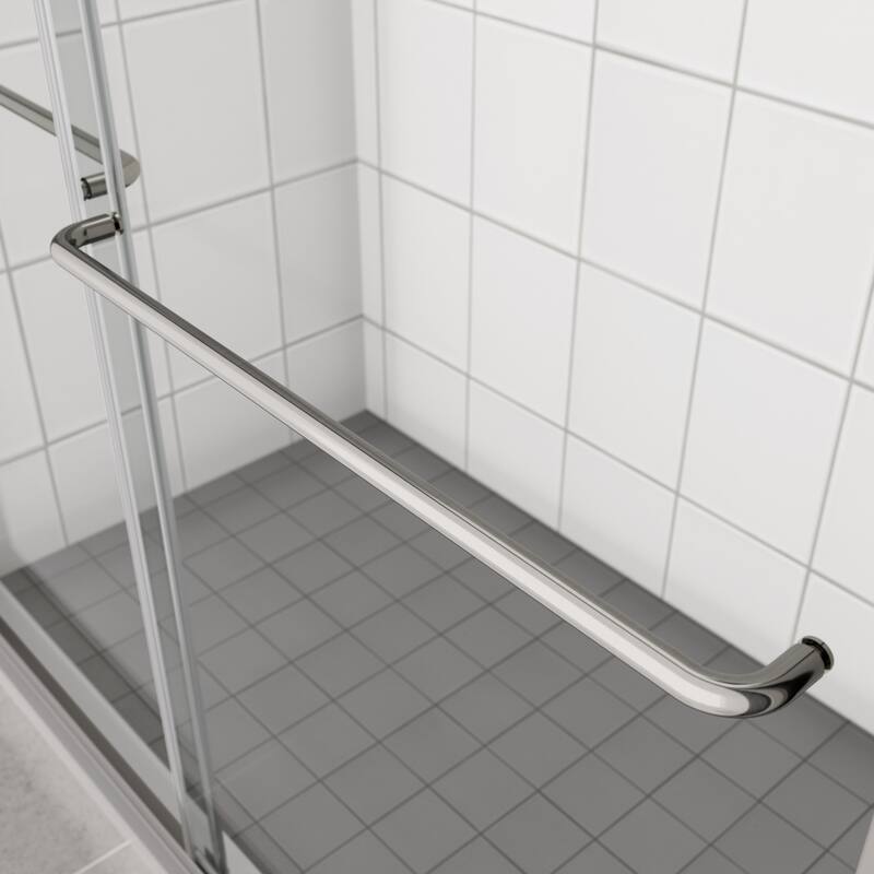 Framed Double Sliding Shower Doors with Stainless Steel Handle