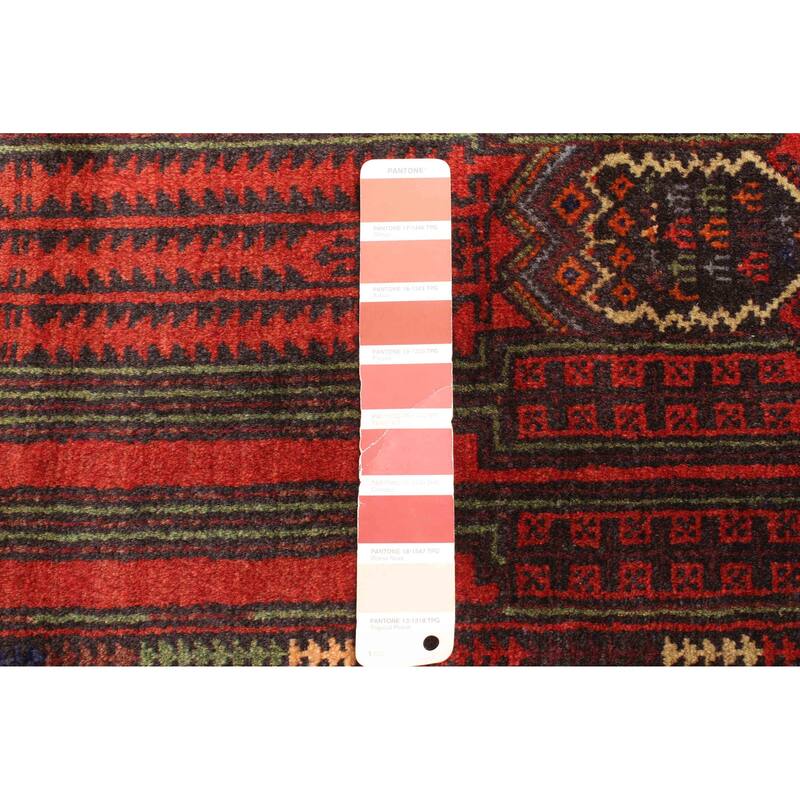 ECARPETGALLERY Hand-knotted Teimani Red Wool Rug - 2'8 x 4'0