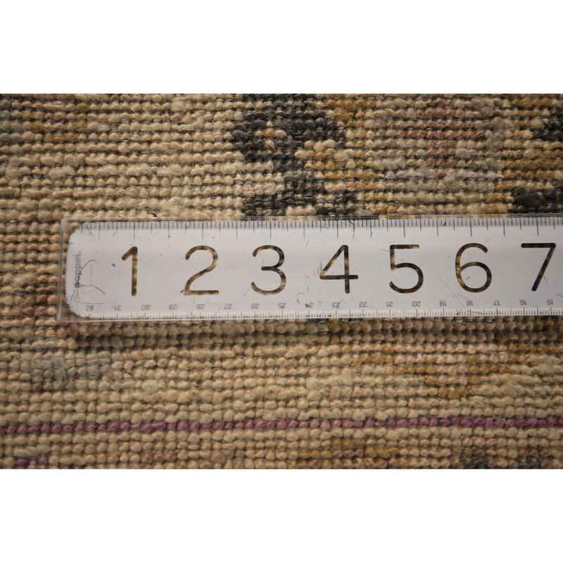 Vegetable Dye Grey Oushak Turkish Area Rug Hand-Knotted Wool Carpet - 8'0" x 9'9"