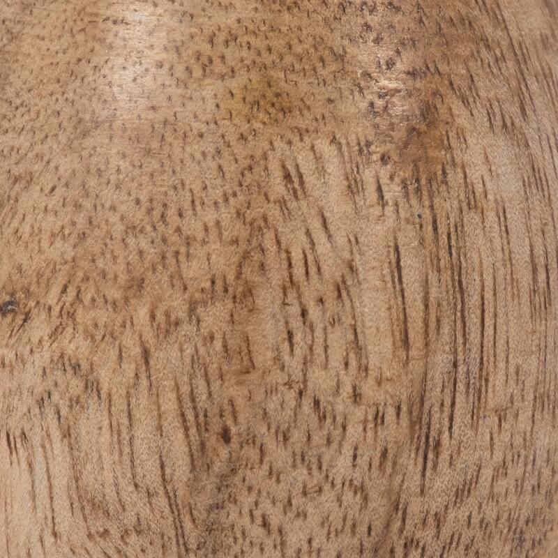 Sagebrook Home Wood, Mosaic Mushroom, Silver, Round, Mosaic, Perfect for Chic Home Decor