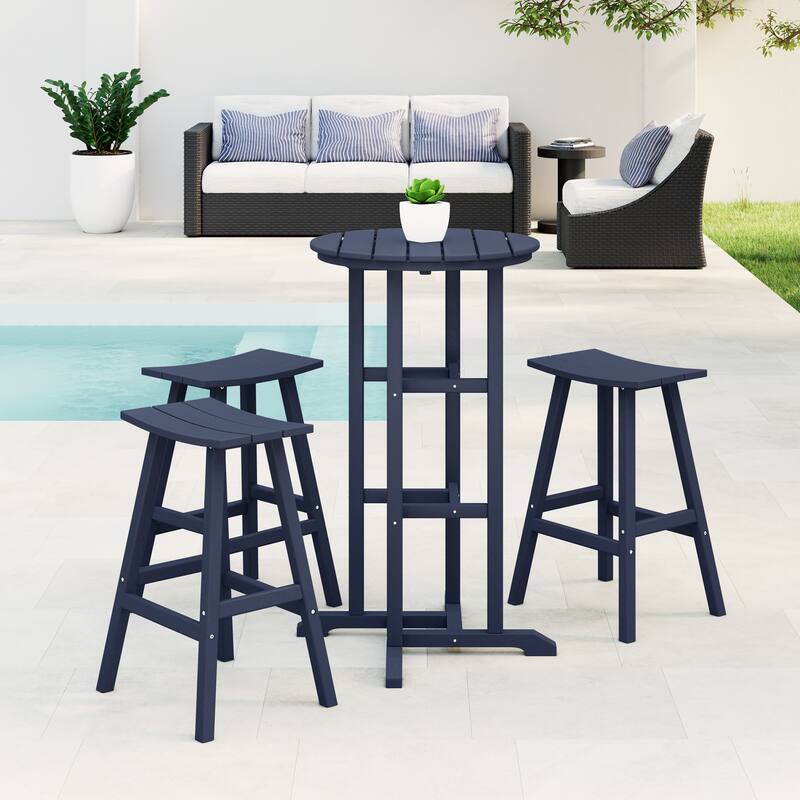 Laguna Hdpe All Weather Outdoor Patio Bistro Bar Set (4-Piece Set)