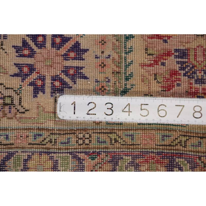 Orange Tabriz Persian Area Rug Handmade Wool Carpet - 9'3"x 12'10"