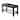 Wood Based High Bench With Tufted Seat Black and Brown