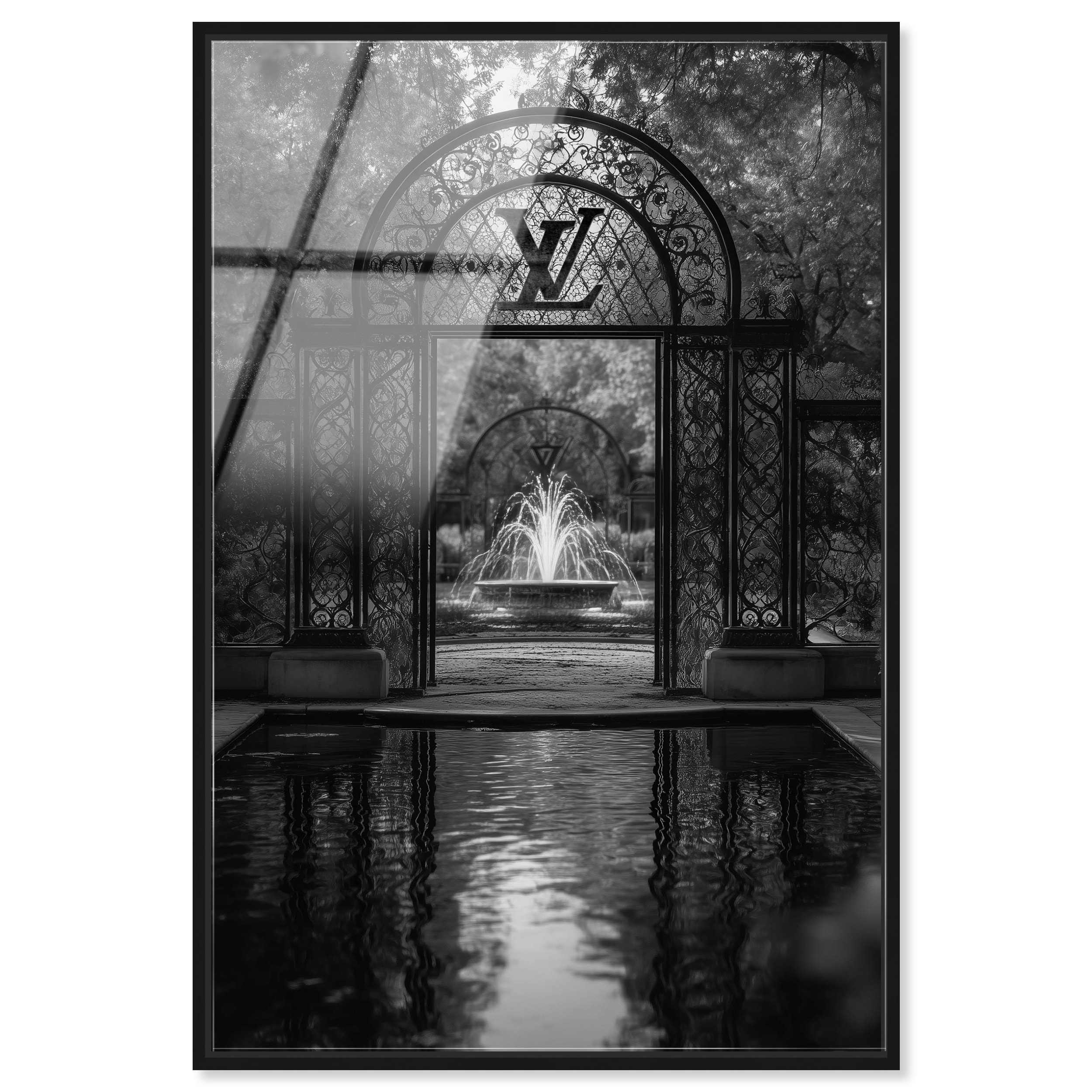 Elegant Garden Gate Fashion Wall Decor Acrylic Print by Notoriart