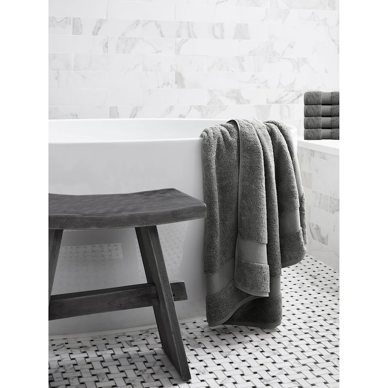 Delara Organic Cotton Luxuriously Plush Bath Towel 10 Piece Set | GOTS & OEKO-TEX Certified | 650 GSM Long Staple