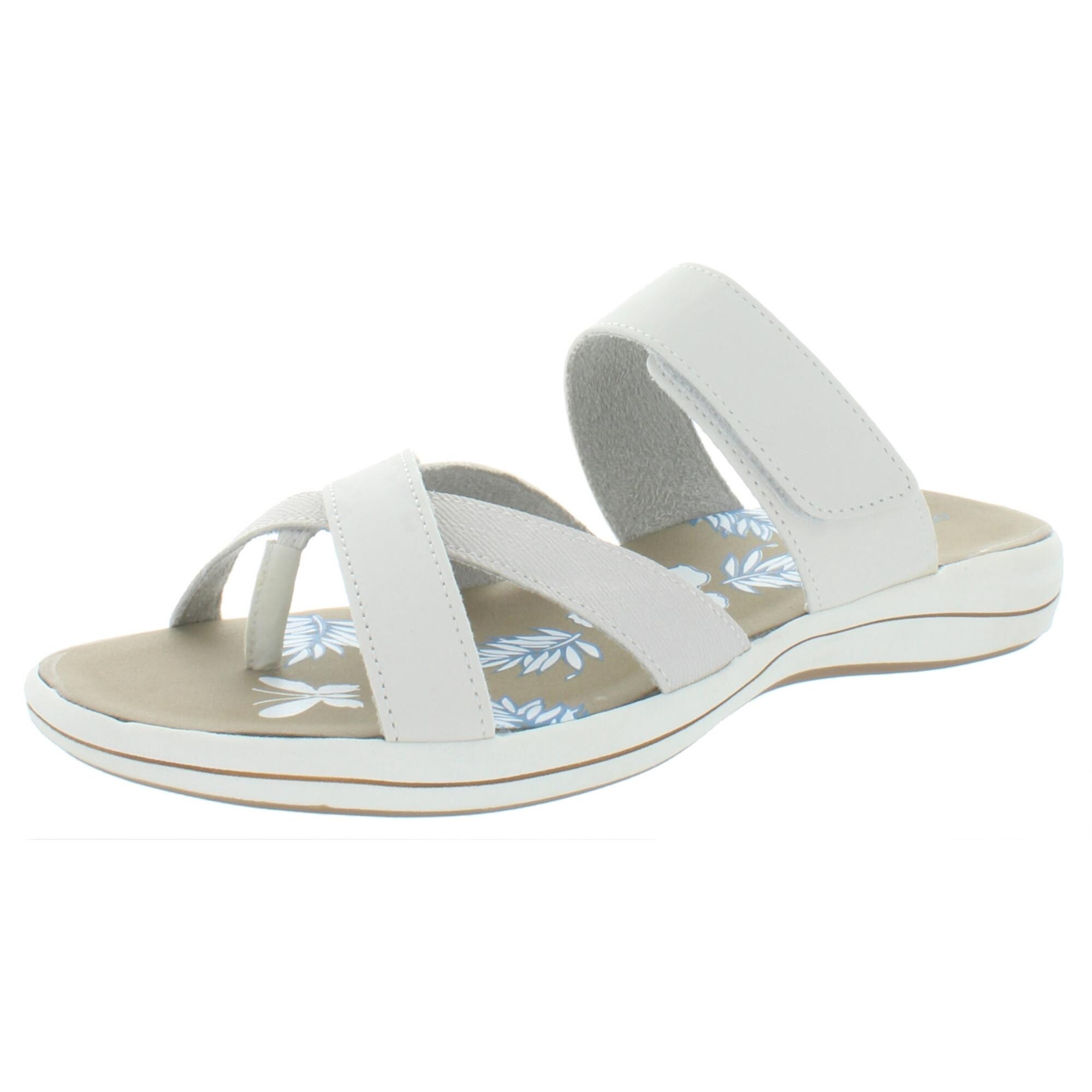 easy street white sandals