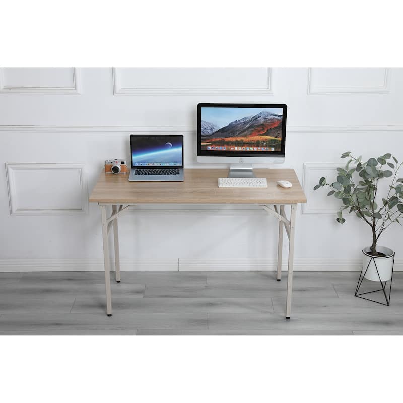 Folding table desk with Metal legs - On Sale - Bed Bath & Beyond - 38459565