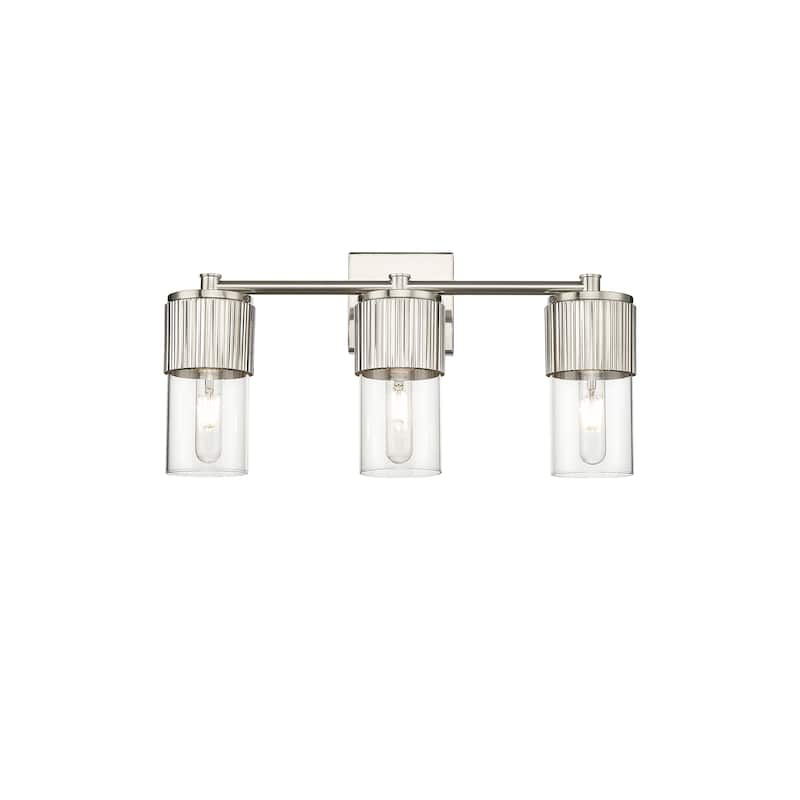 Innovations Lighting Bolivar - 3 Light 7" Wall-Mounted Bath Vanity Light - Clear/Satin Nickel