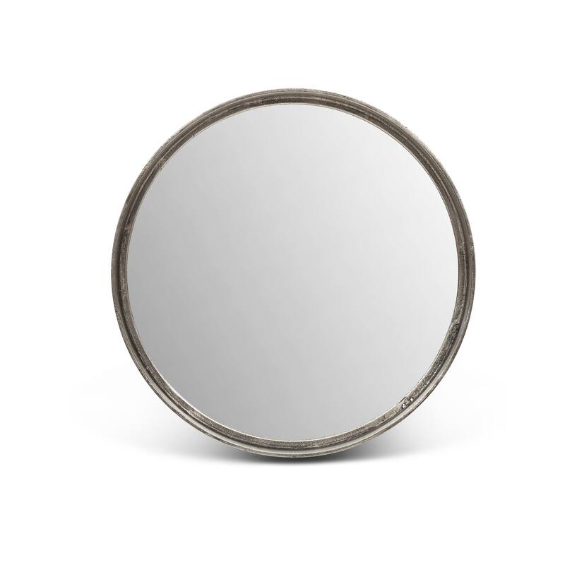 Urbia Suri Mirror - 23" Diameter - Antique Silver