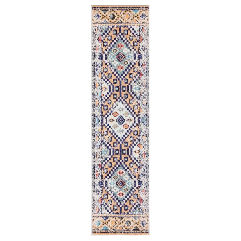 SAFAVIEH, Madison Hortensia Boho Diamond Distressed Rug
