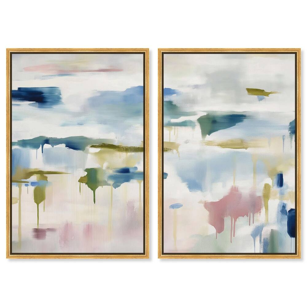 Veil of Azure I Canvas Set of 2 by Art Remedy
