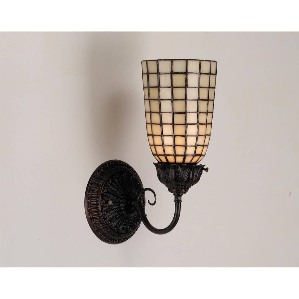 Meyda Tiffany 5" Wide Single Light Wall Sconce with Stained Glass