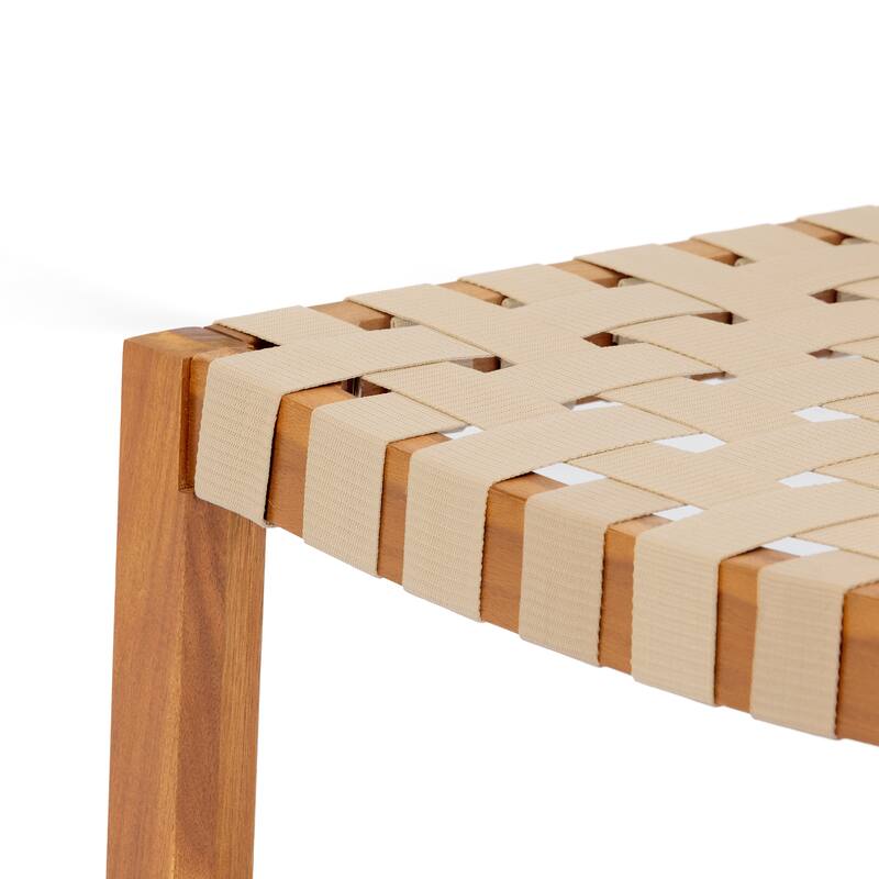 Christopher Knight Home - Solvanta Modern Solid Wood Outdoor 5-Piece Bar Height Dining Set with Rope Woven Bar Stools