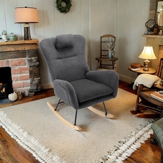 Teddy Velvet Fabric Rocking Chair 25.2W 29.5D 35.5H - Bed Bath & Beyond ...