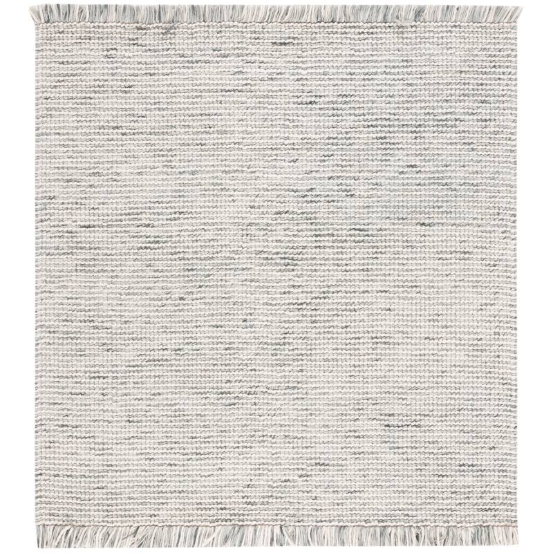SAFAVIEH Natura Bernetta Wool Fringe Rug - 6' Square - Sage/Ivory