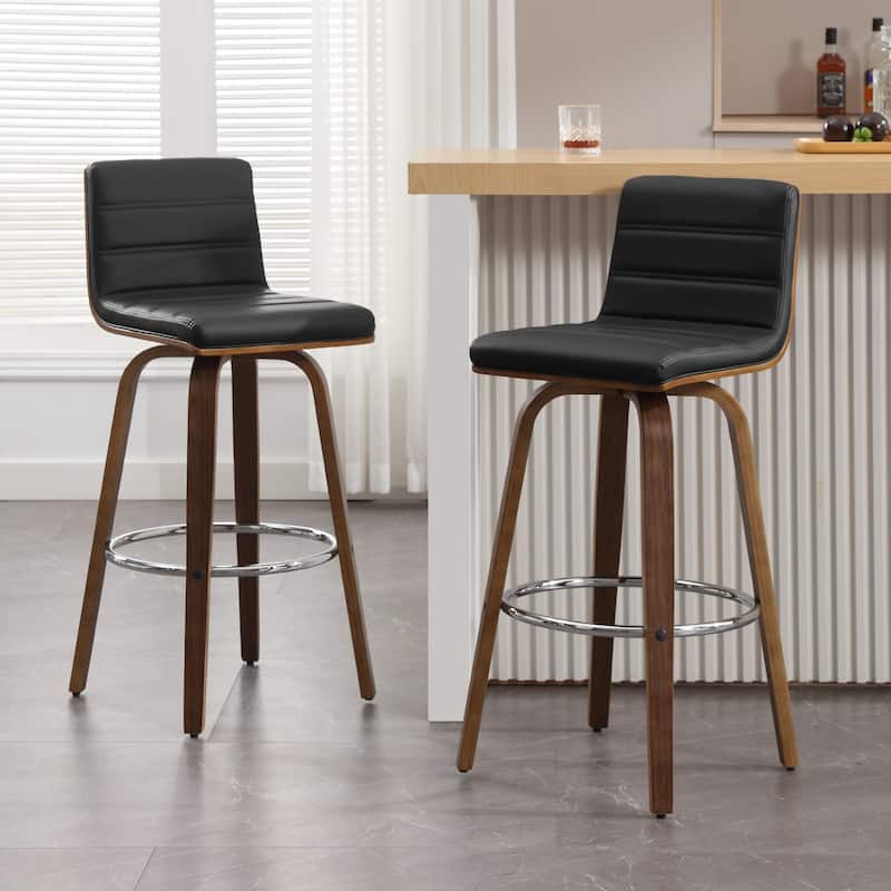 26"/29" Faux Leather Swivel Bar/Counter Stools, Set of 2/3